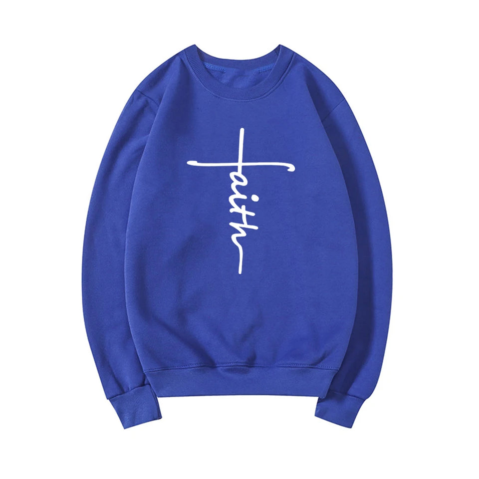 Faith Sweatshirt Christian Clothing Faith Cross Sweatshirt