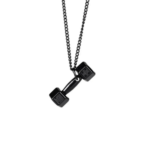 Gym Dumbbell Necklace | Bodybuilding Necklace Barbell Dumbbell Gift