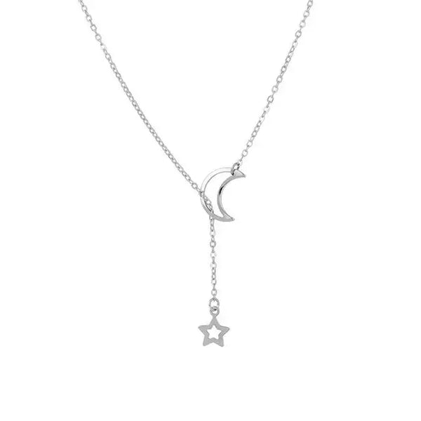 Star Charm Necklace | Moon & Star Necklace