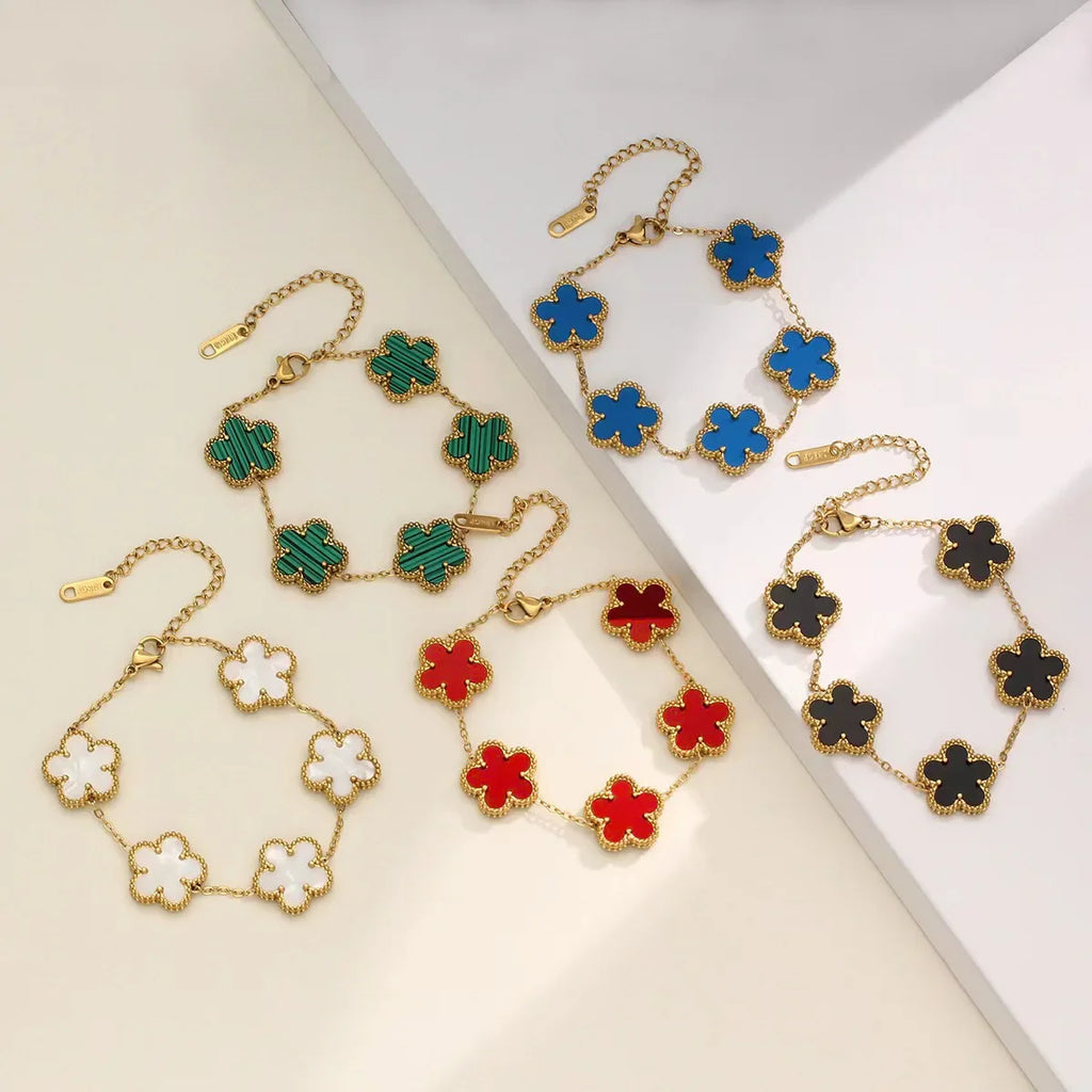 Cute Four-Leaf Clover Bracelet