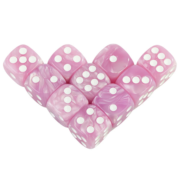 16MM Round Corner RPG Dice Set 6-Sided Marble Acrylic Dices for Tabletop Game Roleplaying Game Dice
