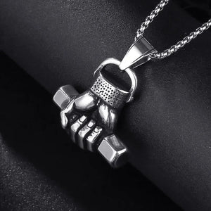 Barbell Necklace Fist | Gym Fitness Dumbbell Necklace Barbell Necklace Fist | Gym Fitness Dumbbell Necklace