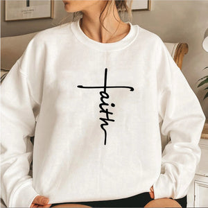 Faith Sweatshirt Christian Clothing Faith Cross Sweatshirt Faith Sweatshirt Christian Clothing Faith Cross Sweatshirt
