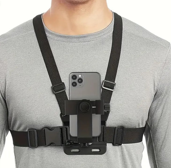 Adjustable Phone Chest Strap Holder | Android iPhone Samsung Galaxy Chest Holder