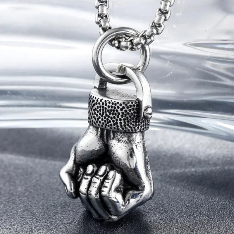 Barbell Necklace Fist | Gym Fitness Dumbbell Necklace