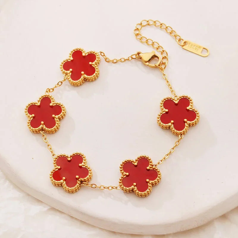 Cute Four-Leaf Clover Bracelet