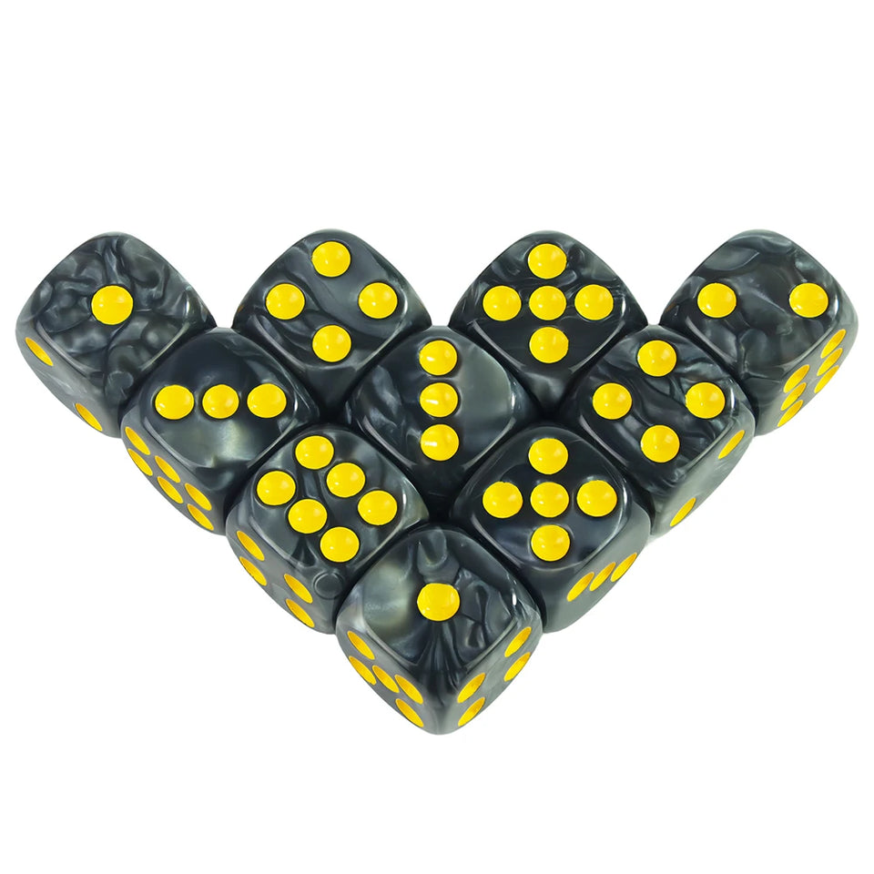 16MM Round Corner RPG Dice Set 6-Sided Marble Acrylic Dices for Tabletop Game Roleplaying Game Dice