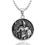 Classic Warrior Spartan Shield Pendant Necklace | Stainless Steel King of War Spartan Warrior Necklace