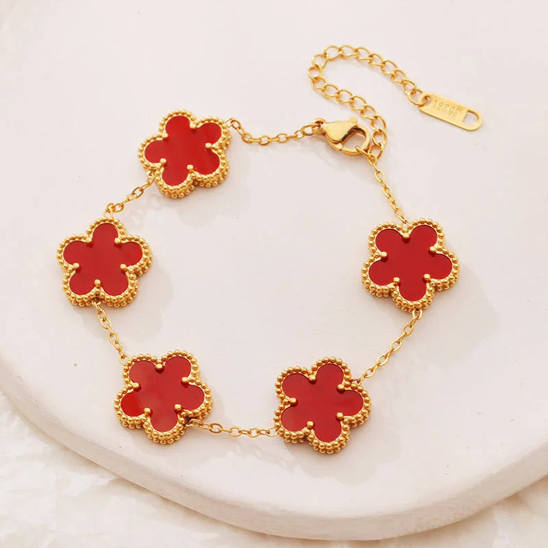 Cute Four-Leaf Clover Bracelet