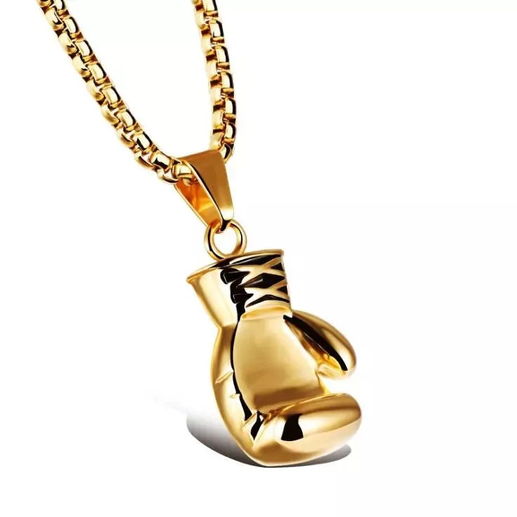 Gym Stainless Steel Dumbbell Necklace - Barbell Pendant Gym Weightlifting Barbell Chain Necklace