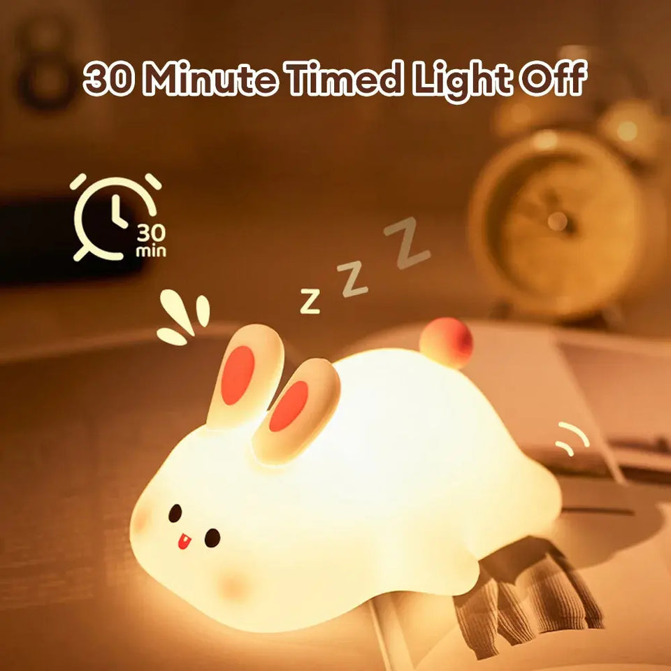 Cute Rabbit Bedside Light Up Lamp