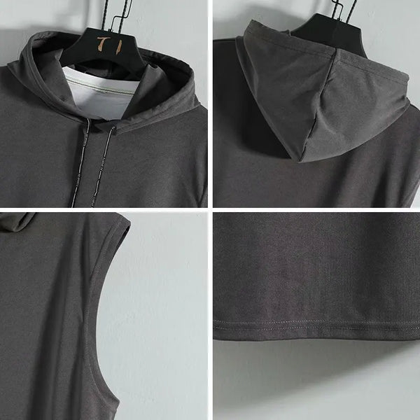 Mens Sleeveless Gym Hoodie