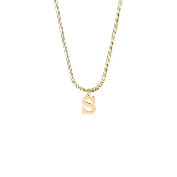 Elegant A-Z Stainless Steel Pendant Necklace