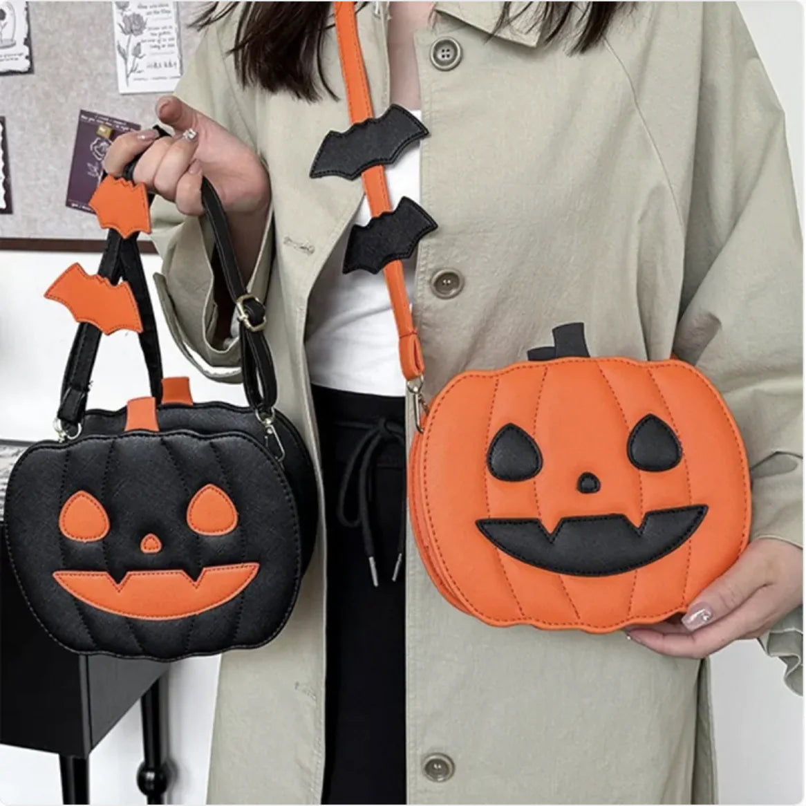 Halloween Pumpkin Crossbody Bag - Novelty Halloween Horror Shoulder Purse for Women Main image