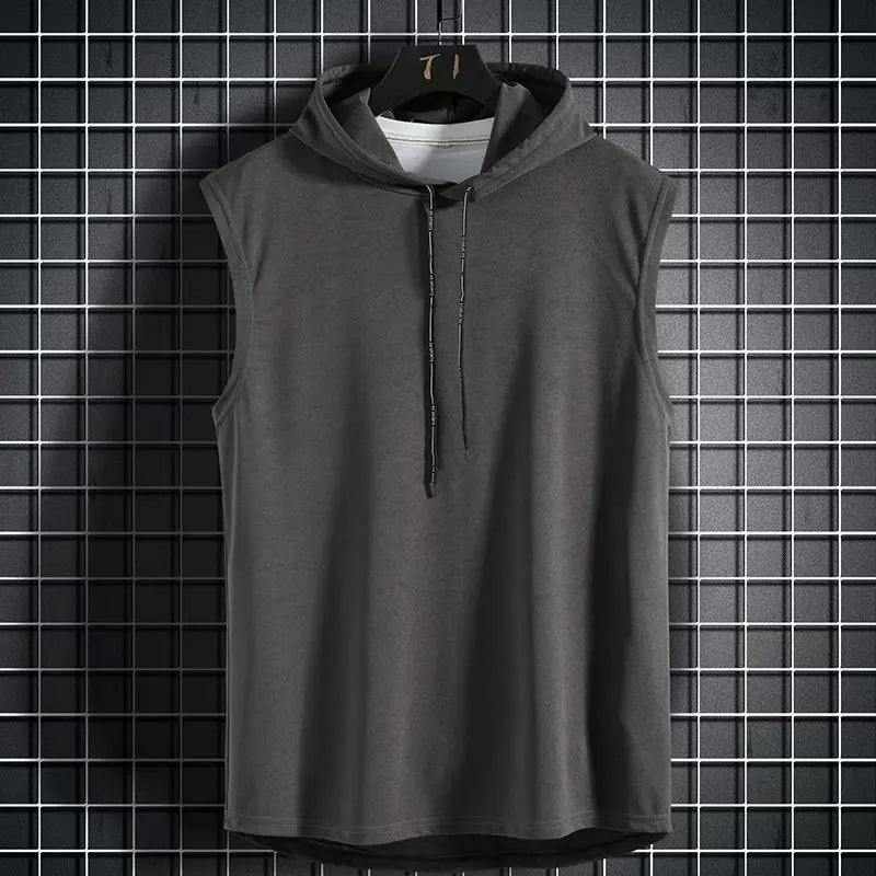 Mens Sleeveless Gym Hoodie