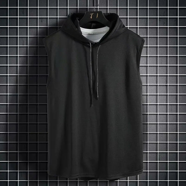 Mens Sleeveless Gym Hoodie