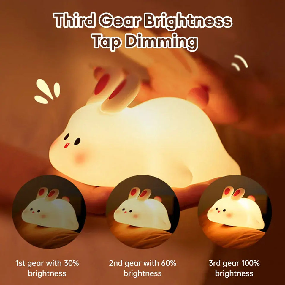 Cute Rabbit Bedside Light Up Lamp