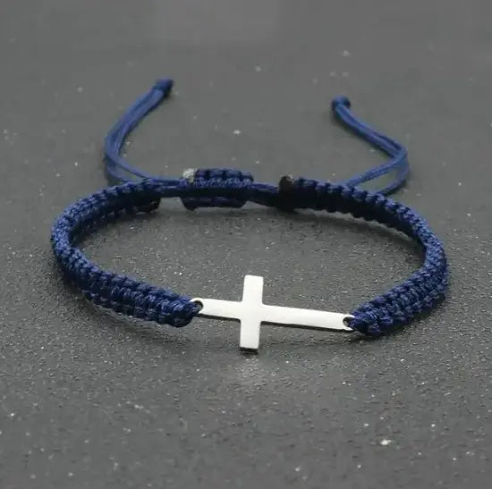 Faith Rope Cross Bracelet | Religious Jesus Cross Bracelet