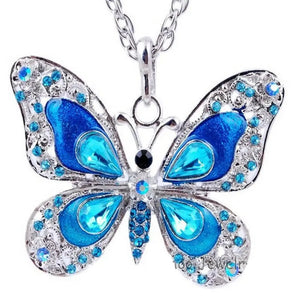 Colorful Butterfly Necklace - Butterfly Necklace Colorful Butterfly Necklace