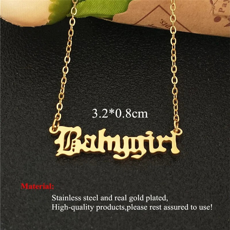 Babygirl Pendant Necklace | Baby Girl Necklace