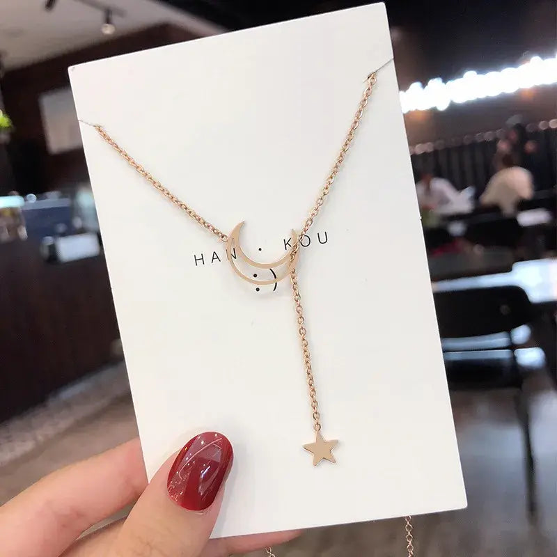 Star Charm Necklace | Moon & Star Necklace