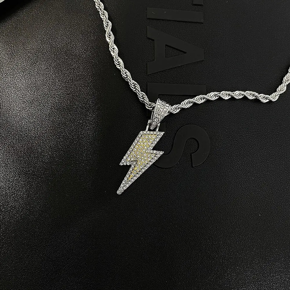 Lightning Pendant Necklace - Lightning Bolt Necklace