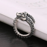 Adjustable Retro Dinosaur Skull Ring | Dino Skeleton Punk Rock Ring Adjustable Retro Dinosaur Skull Ring | Dino Skeleton Punk Rock Ring
