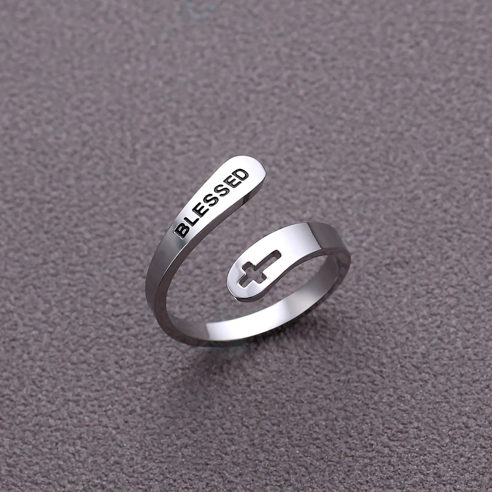 Love Faith Hope Jesus Cross Ring Secondary image
