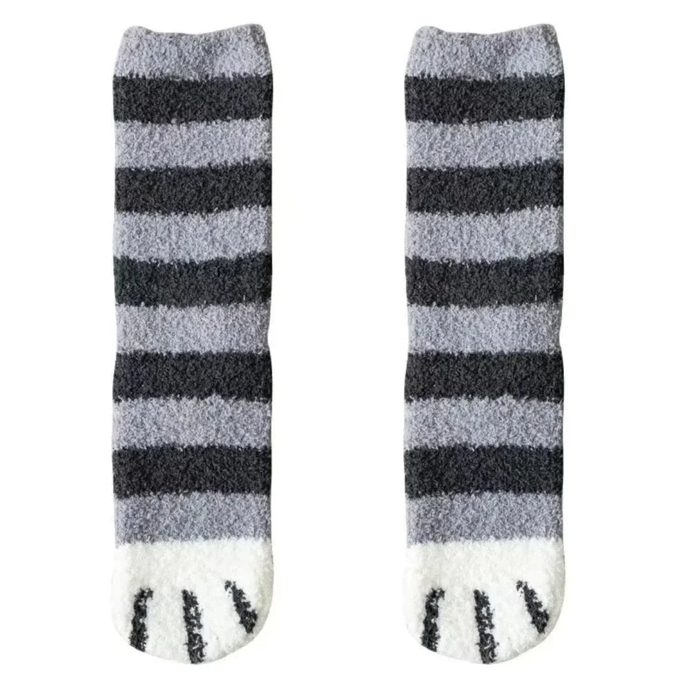 Women's Cute Cat Paw Fleece Socks