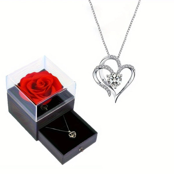 Elegant Love Zircon Pendant | Heart Necklace