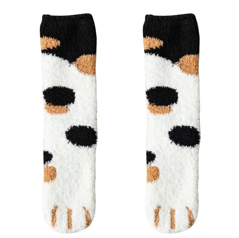 Women's Cute Cat Paw Fleece Socks