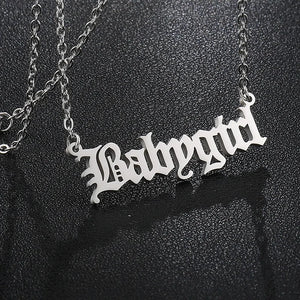 Babygirl Pendant Necklace | Baby Girl Necklace Babygirl Pendant Necklace | Baby Girl Necklace