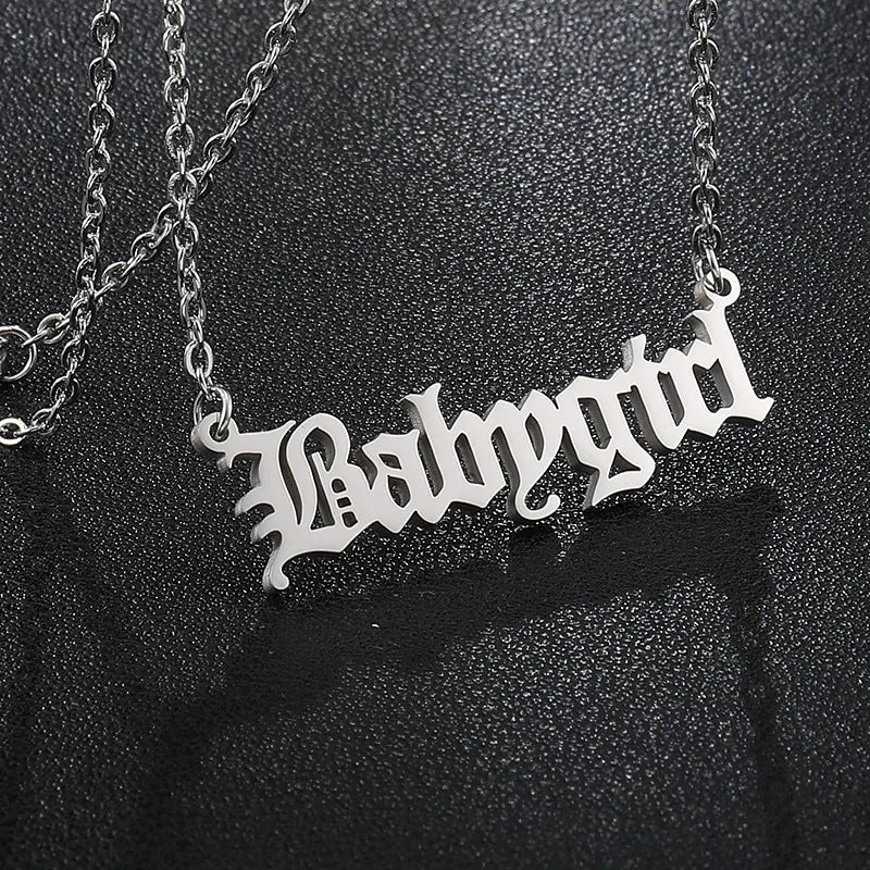 Babygirl Pendant Necklace | Baby Girl Necklace