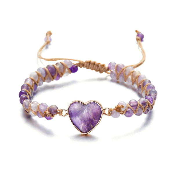 Handmade Heart Love Stone Bracelet | Heart Bracelet