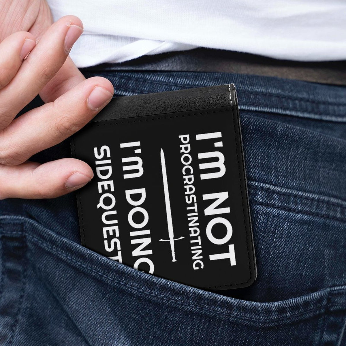 I'm Not Procrastinating I'm Doing Side Quests Fantasy RPG Video Gamer Wallet