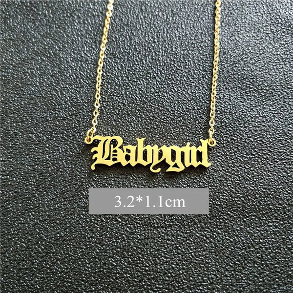 Babygirl Pendant Necklace | Baby Girl Necklace