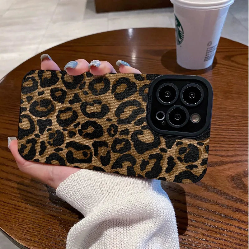 Gold Leopard Print Phone Case Secondary image