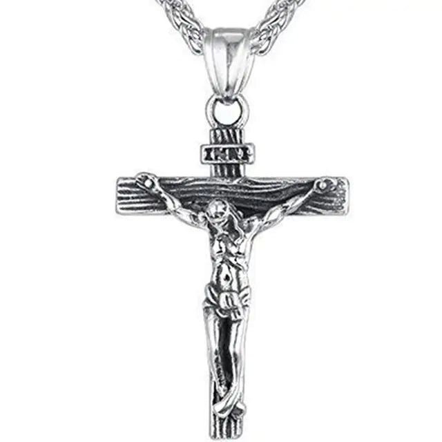 Christian Cross Necklace - Religious Jesus Cross Necklace