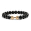 Gym Dumbbell Fitness Natural Volcanic Stone Bracelet