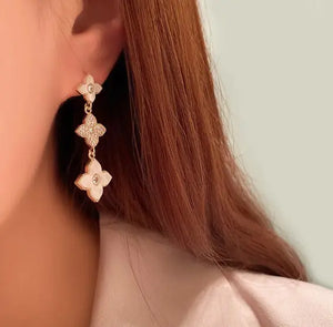 Three Flower Earrings
