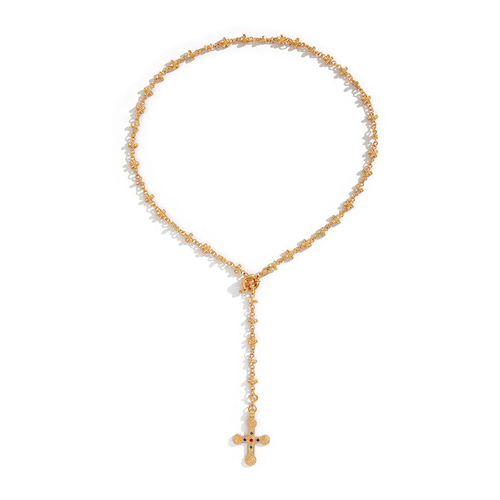 Vintage Gothic Cross Pendant Necklace