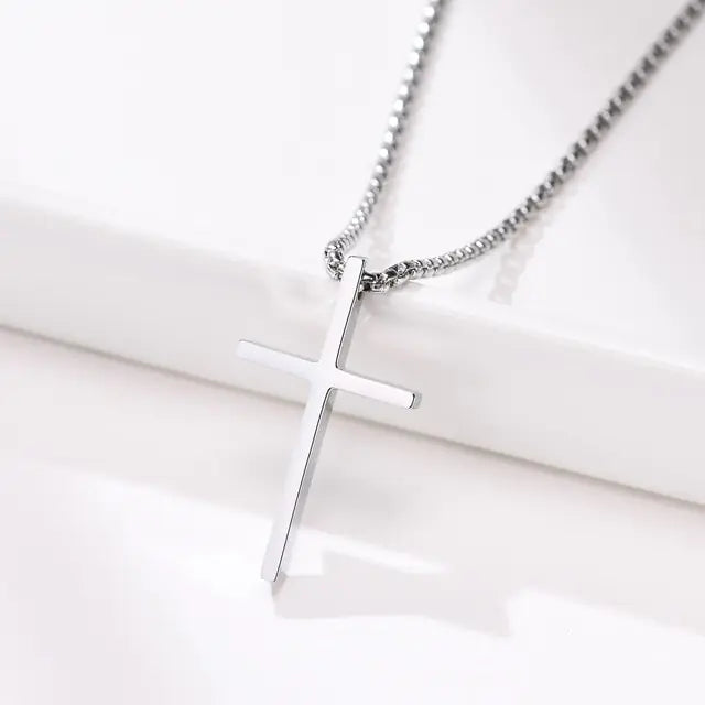 Sleek Men's Cross Necklace