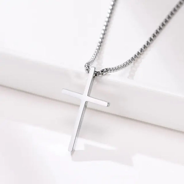 Sleek Men's Cross Necklace