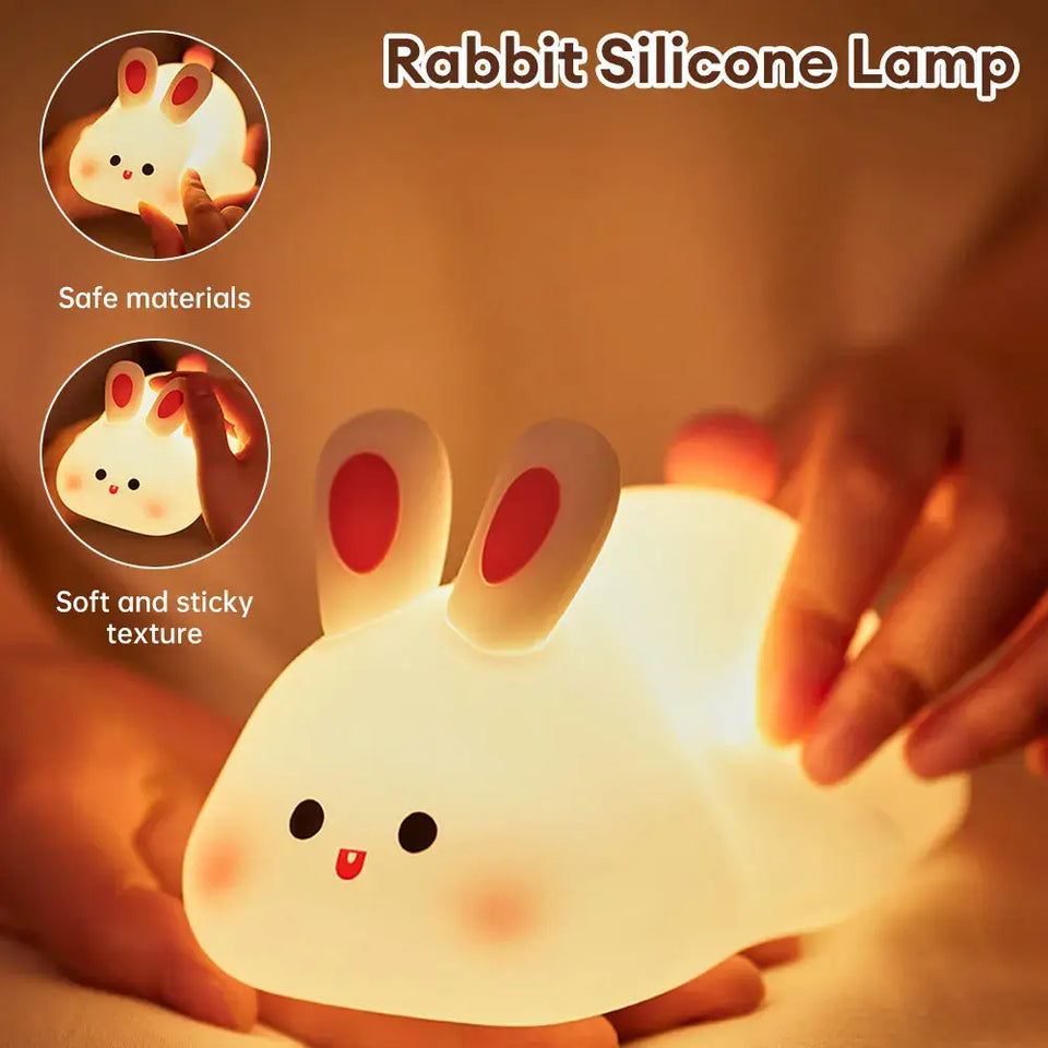 Cute Rabbit Bedside Light Up Lamp