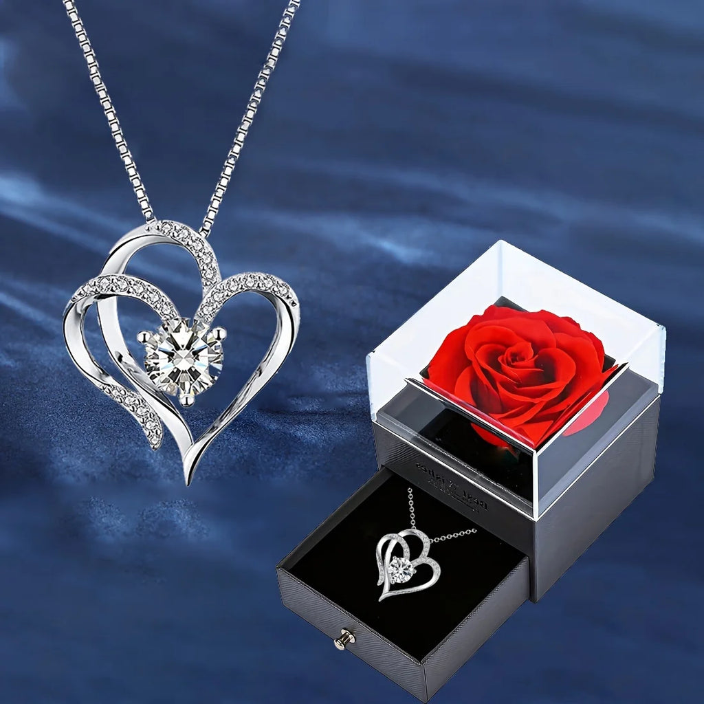 Elegant Love Zircon Pendant | Heart Necklace