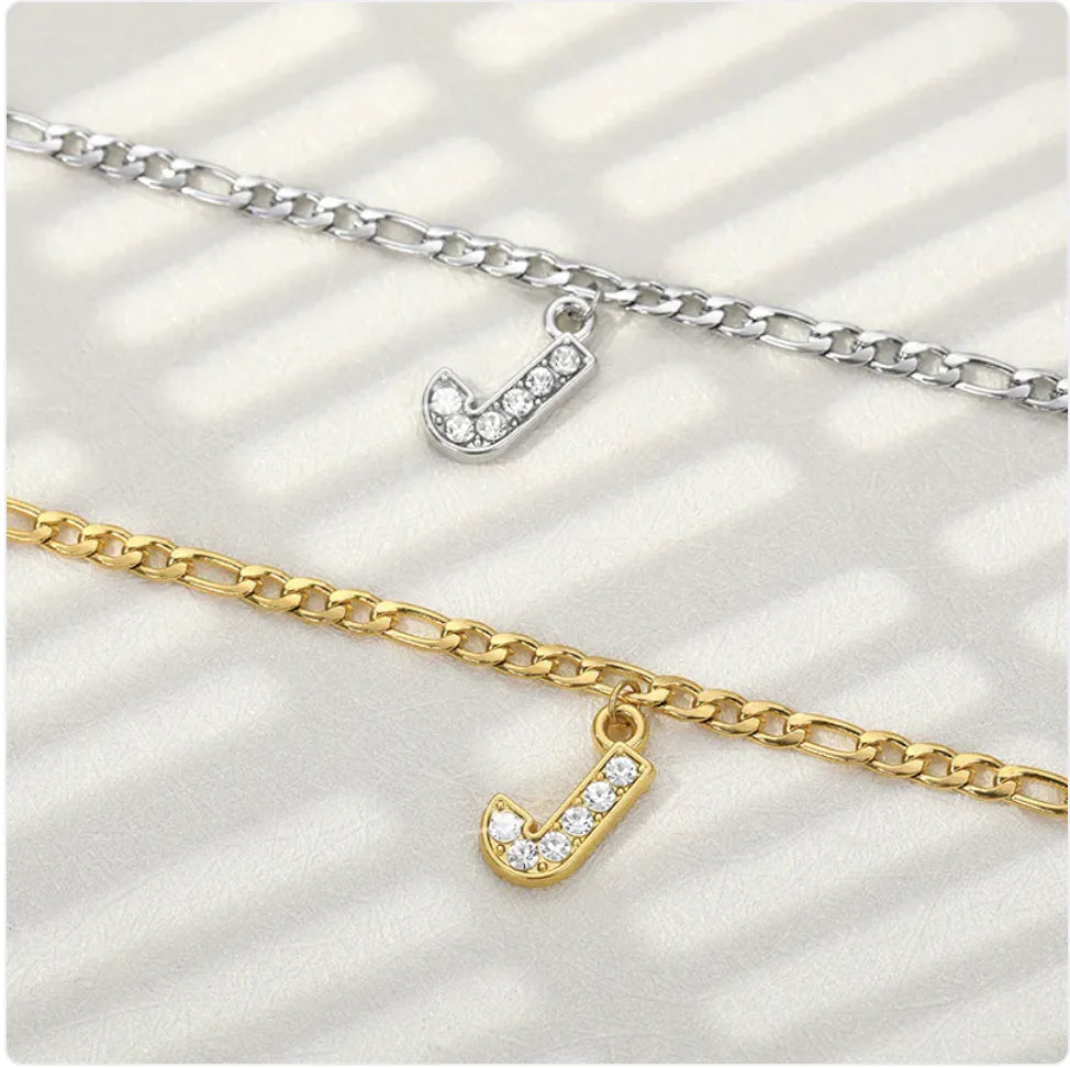 Vintage A-Z Letter Pendant Necklace