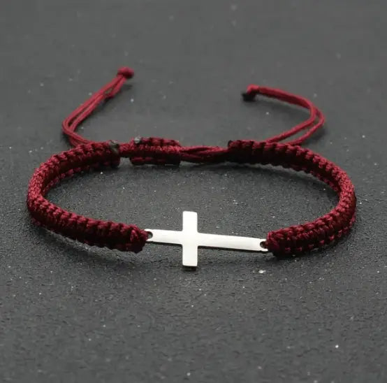 Faith Rope Cross Bracelet | Religious Jesus Cross Bracelet