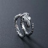 Adjustable Retro Dinosaur Skull Ring | Dino Skeleton Punk Rock Ring Adjustable Retro Dinosaur Skull Ring | Dino Skeleton Punk Rock Ring