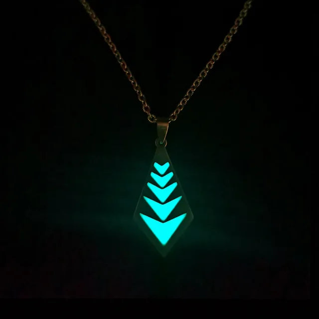 Stainless Steel Glow In The Dark Cross Necklace