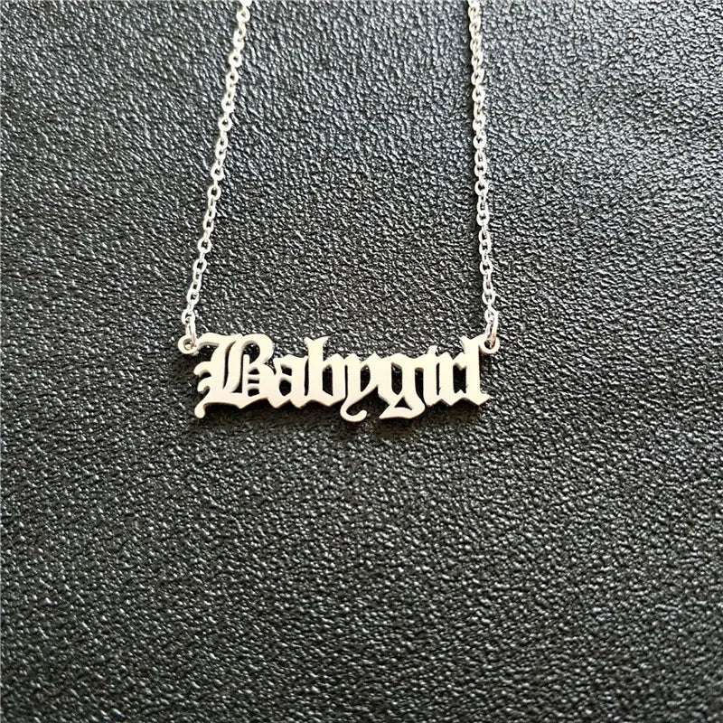 Babygirl Pendant Necklace | Baby Girl Necklace